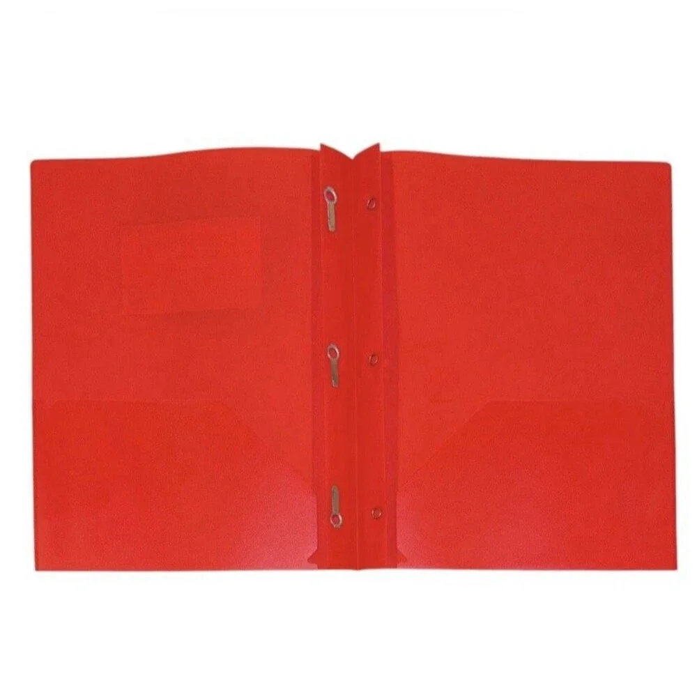 4x Wexford Plastic Folder w/ Prongs 2 Pocket 9.1x11.61